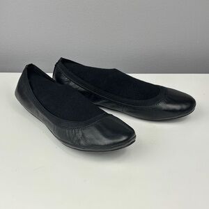 Women’s Bandolino Be Flexible BD Edition Black Leather Flats 8.5